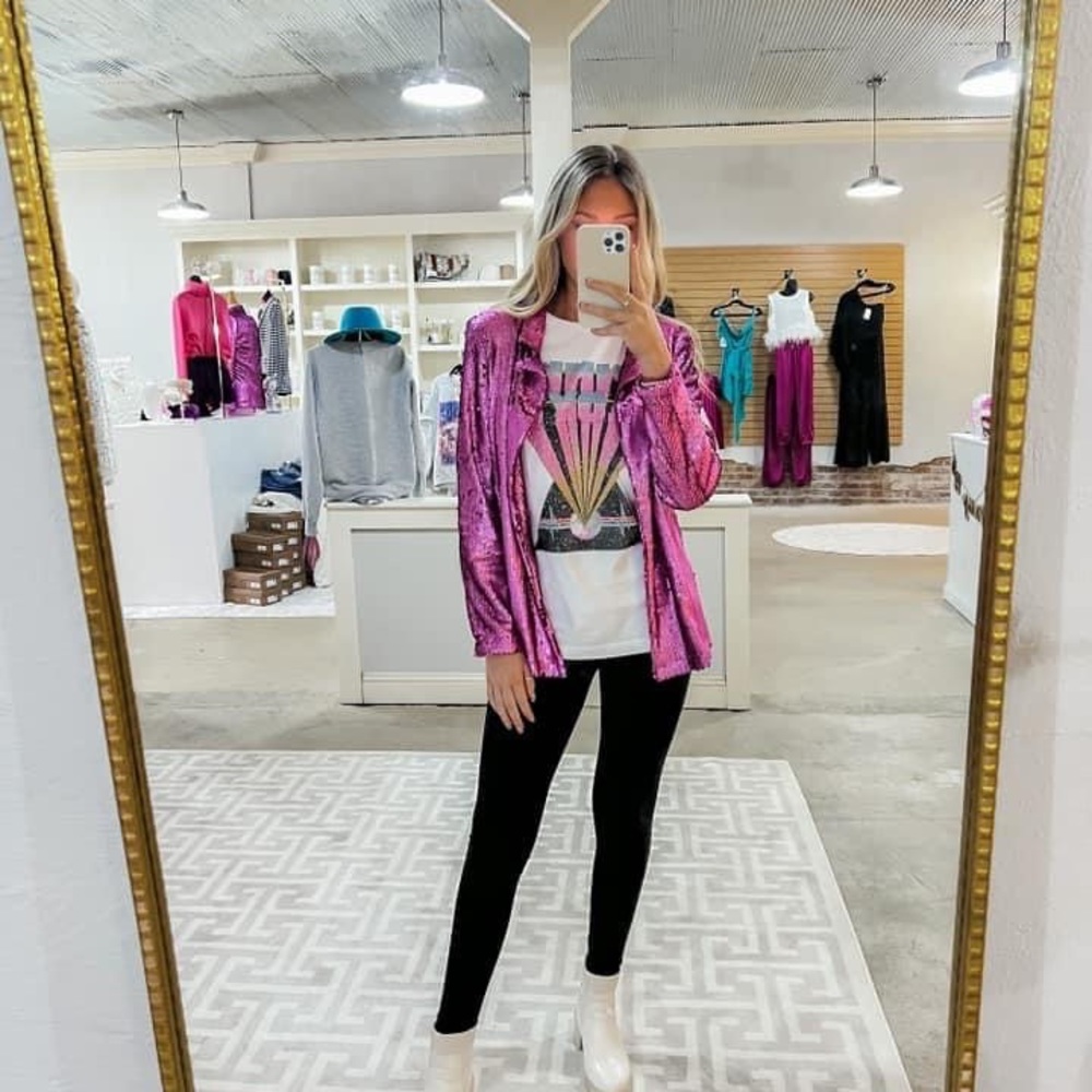 TCEC pink sequin blazer! NWT!